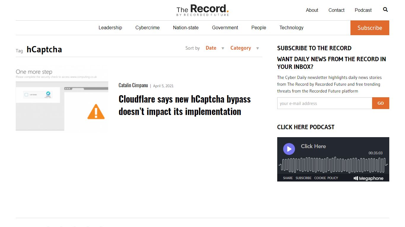 hCaptcha Archives - The Record by Recorded Future